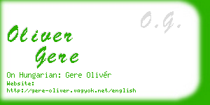 oliver gere business card